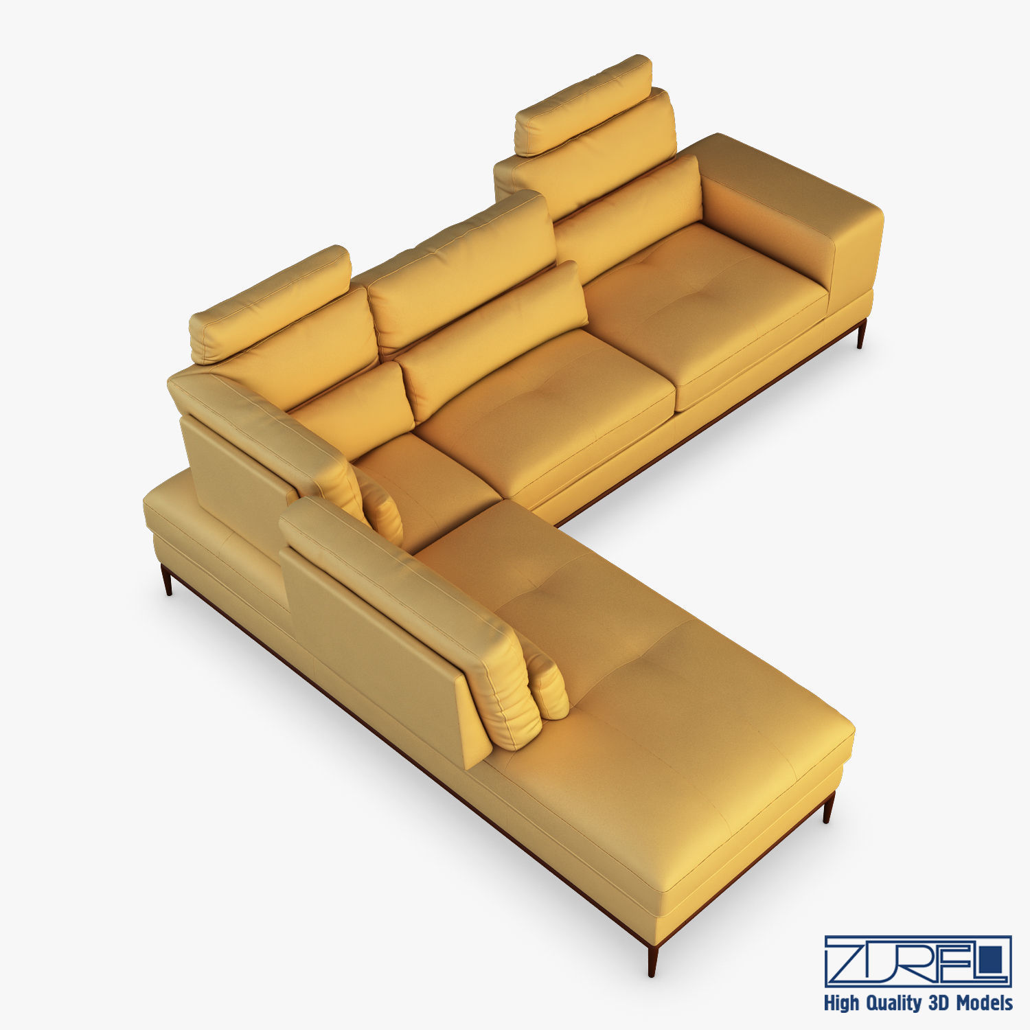 Avocado sofa 3D model_6