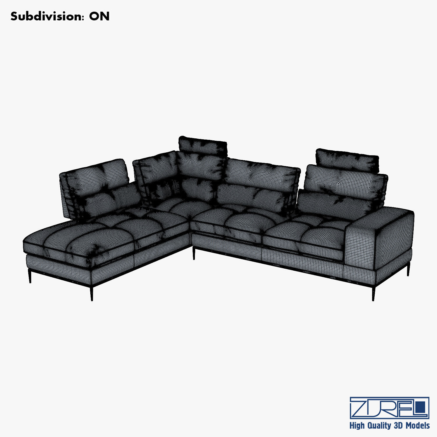 Avocado sofa 3D model_7