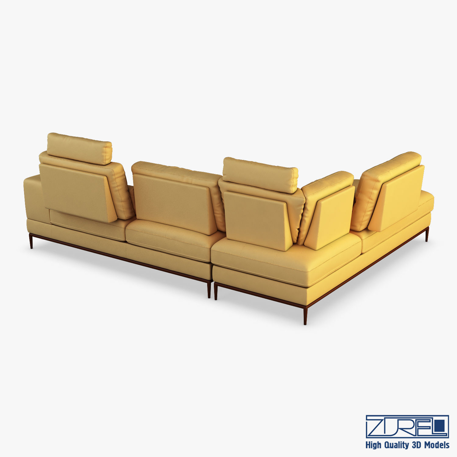 Avocado sofa 3D model_1