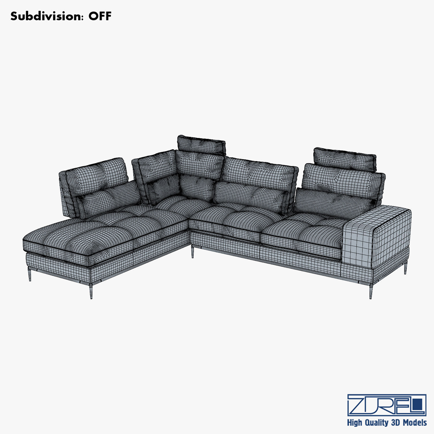 Avocado sofa 3D model_8