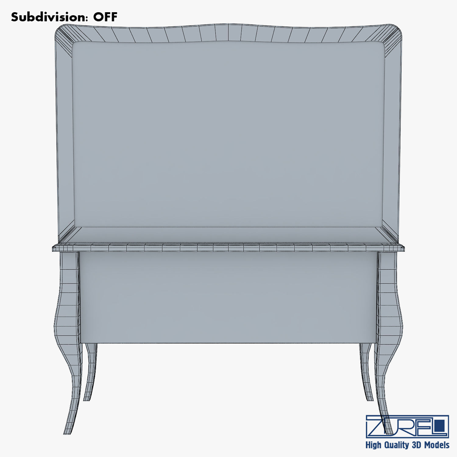 Arron Cosmetic Dressing Table 3D model_18