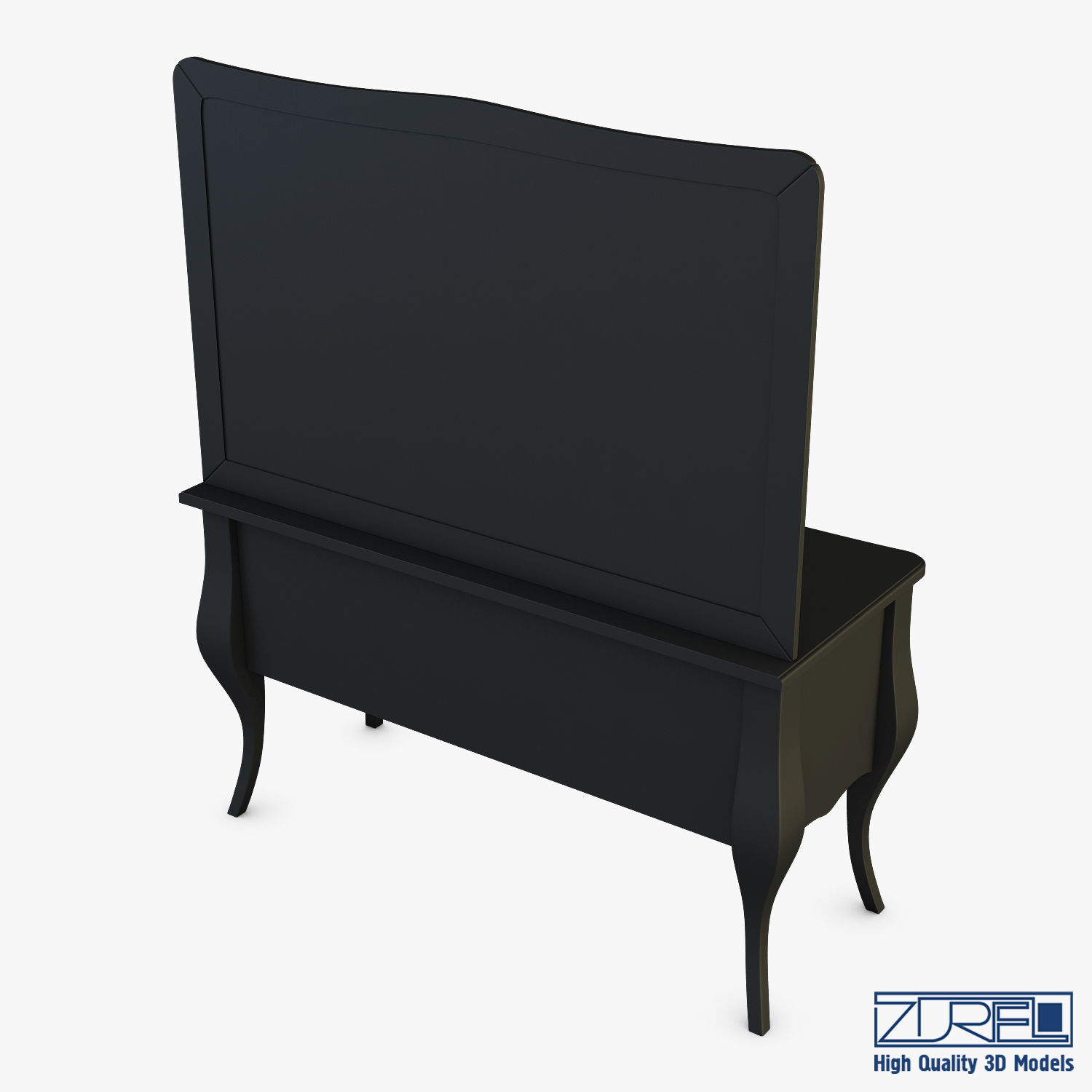 Arron Cosmetic Dressing Table 3D model_1