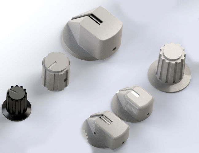 Airbus Knob 3D print model - 6 knob 3D print model
