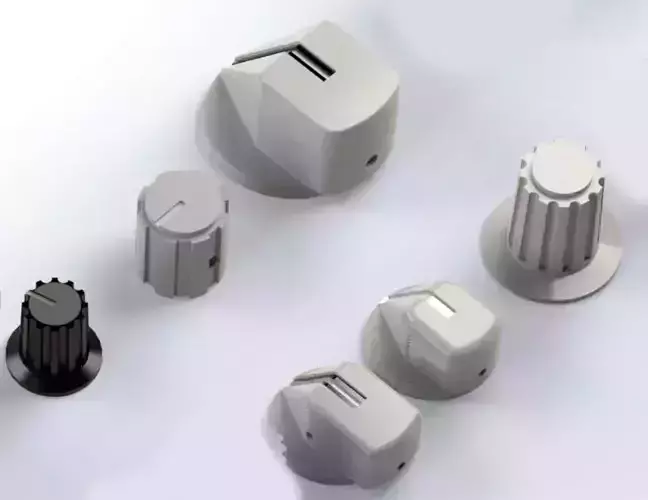 Airbus Knob 3D print model - 6 knob 3D print model