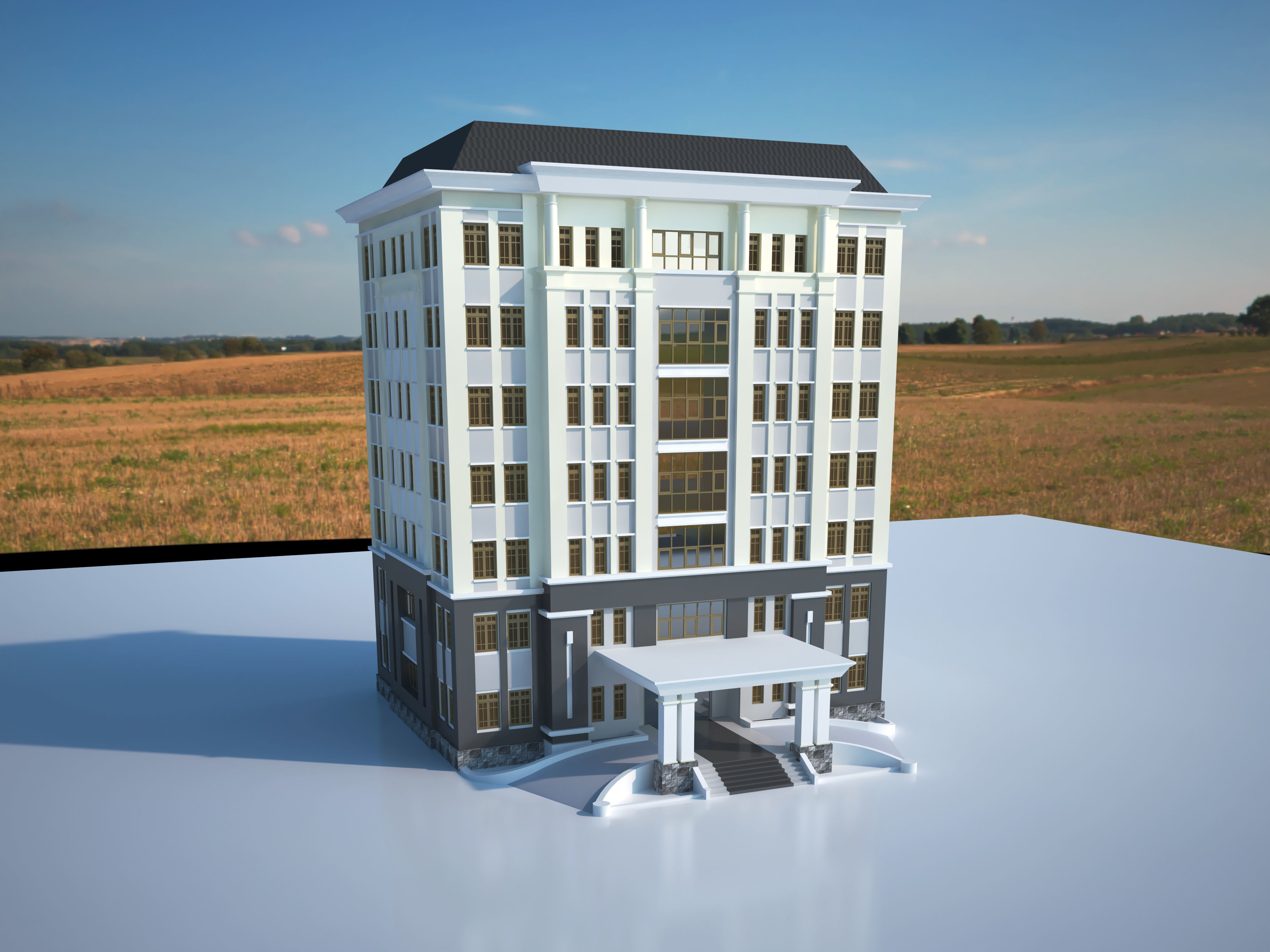 Office house 8 3D model_2