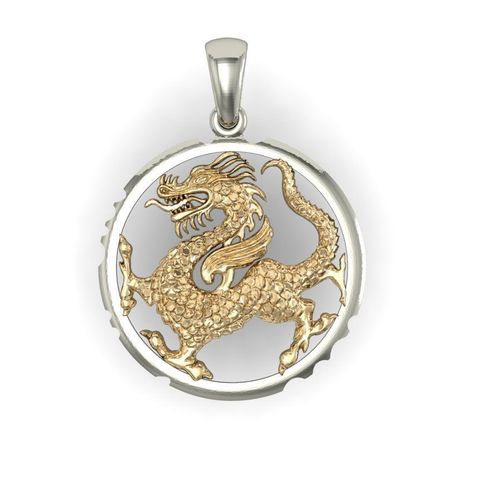  pendant with dragon    3D print model