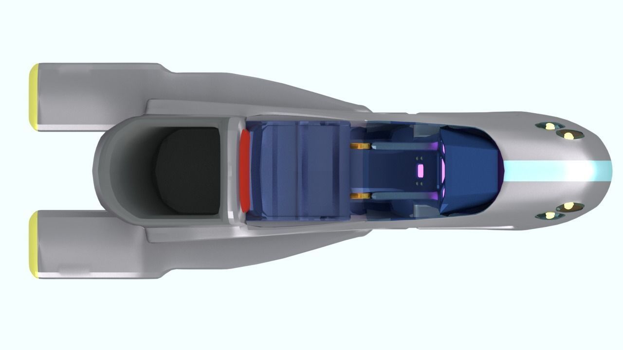 Sci-Fi Speeder Bike 3D model_15
