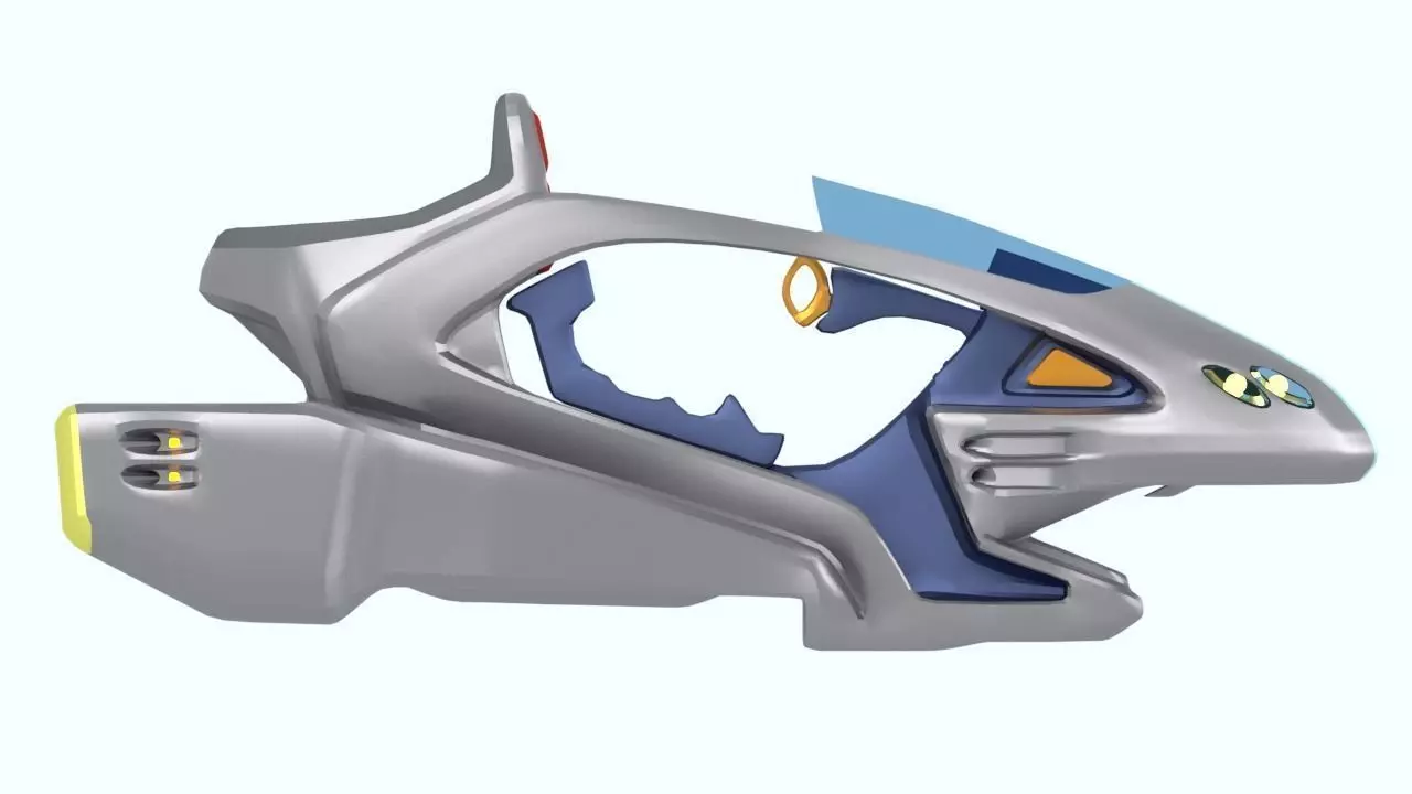 Sci-Fi Speeder Bike 3D model_4