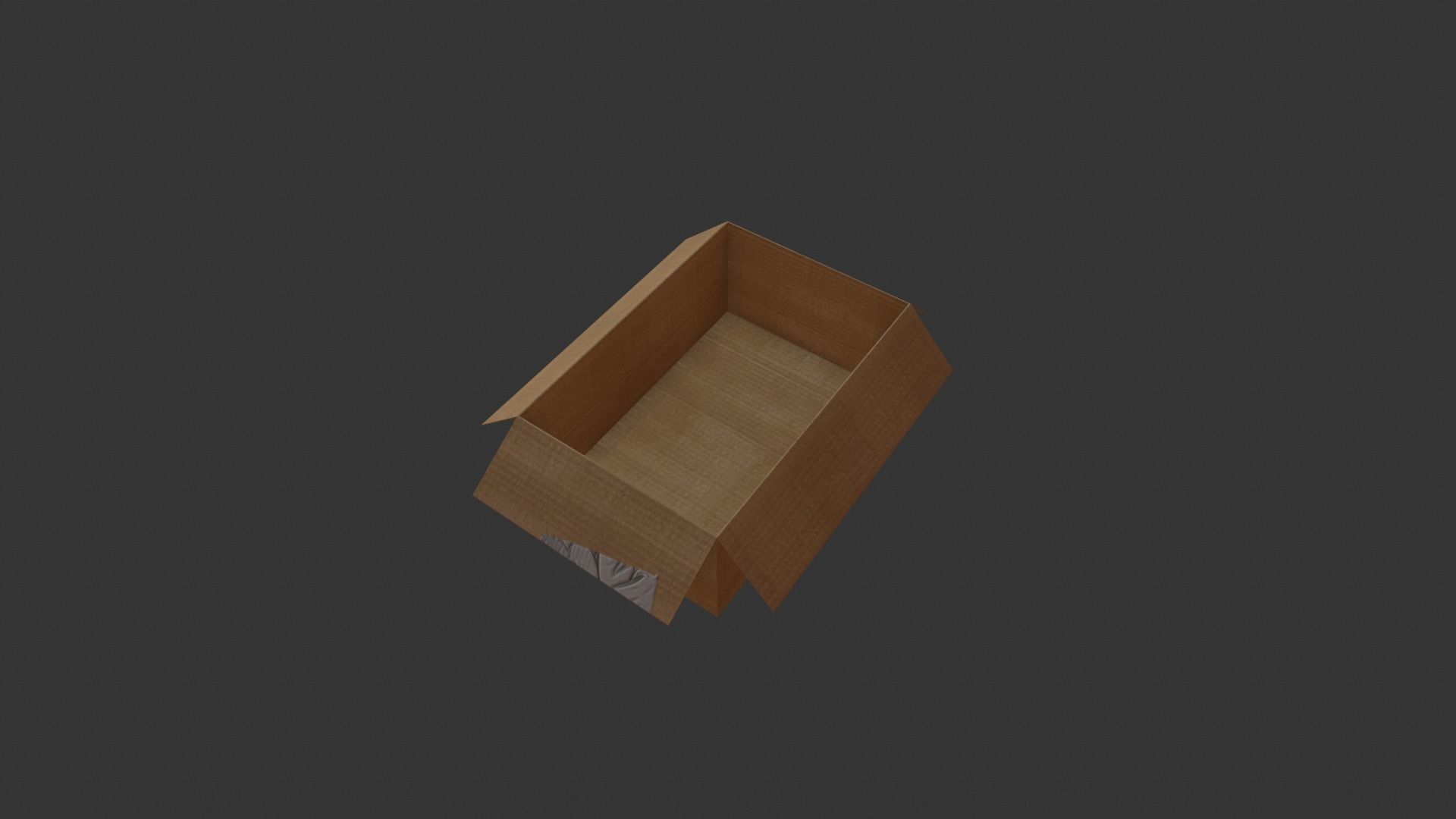 Cardboard Box PBR Free low-poly 3D model_2