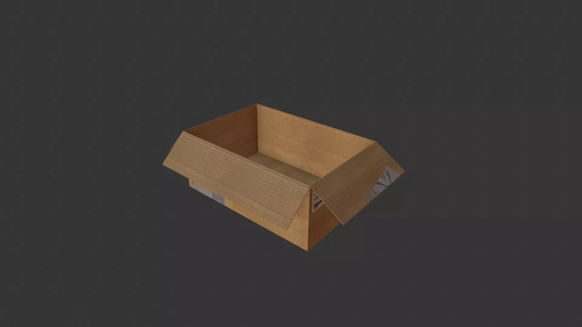 Cardboard Box PBR Free low-poly 3D model_0