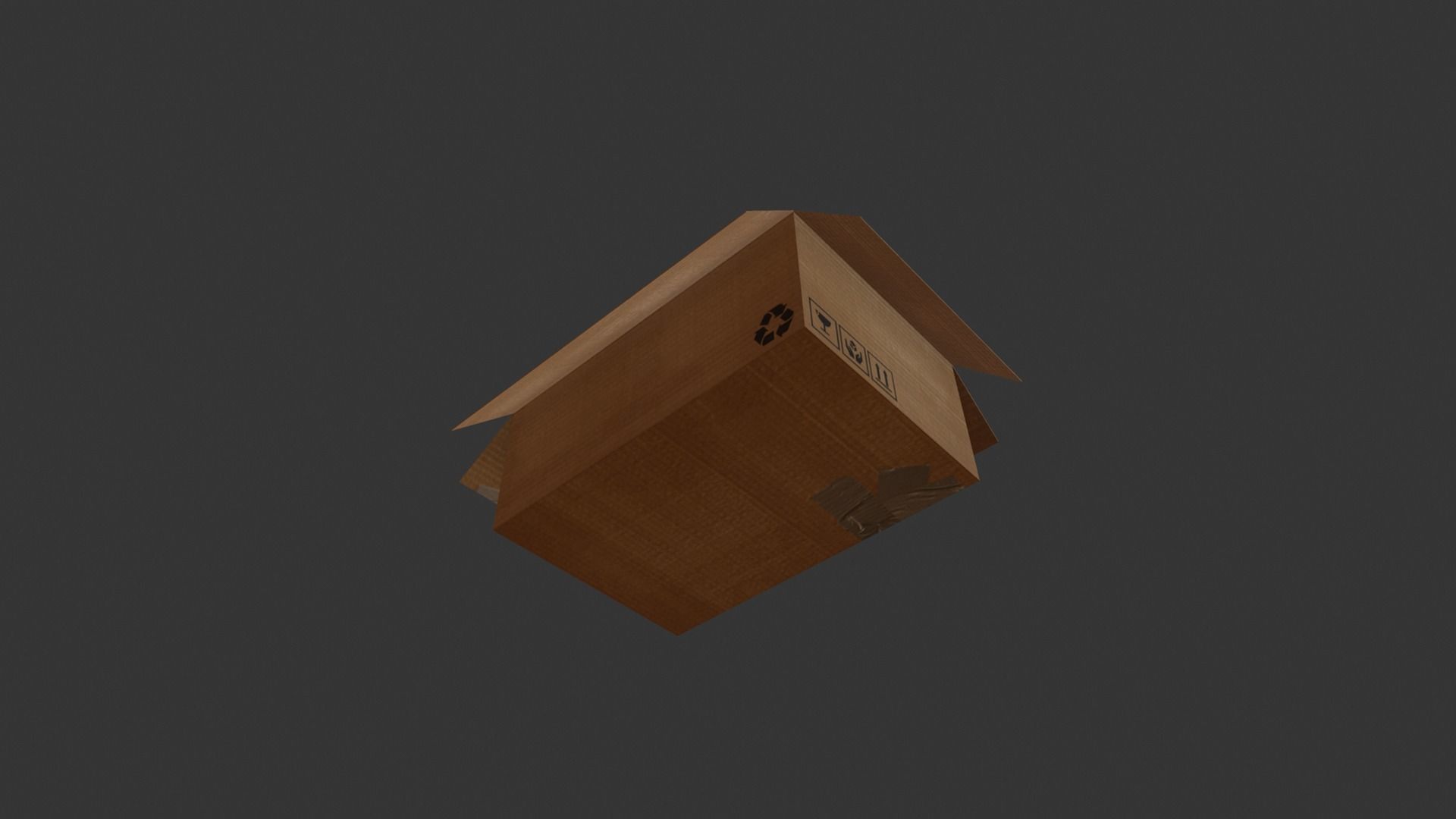 Cardboard Box PBR Free low-poly 3D model_3
