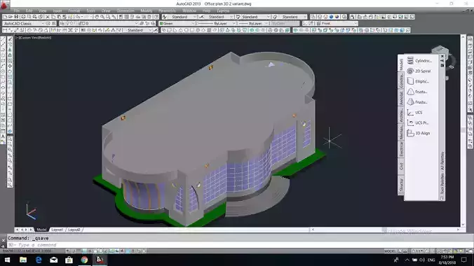 3D model in the form of a boat