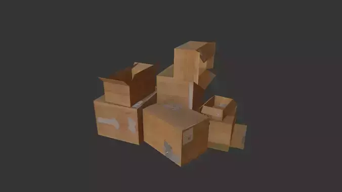 Cardboard Boxes Pack 1 PBR