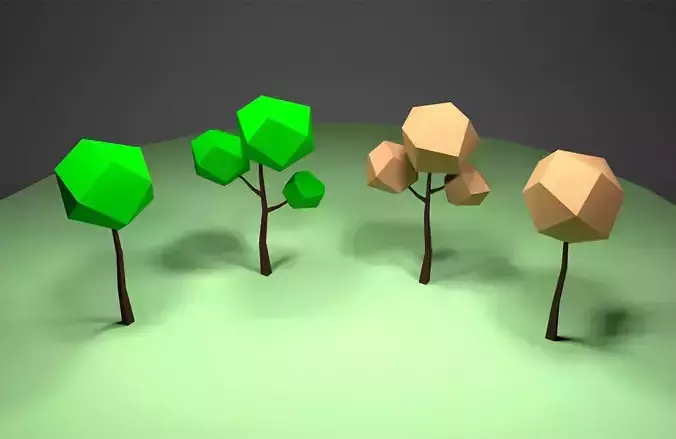 Low poly trees for games