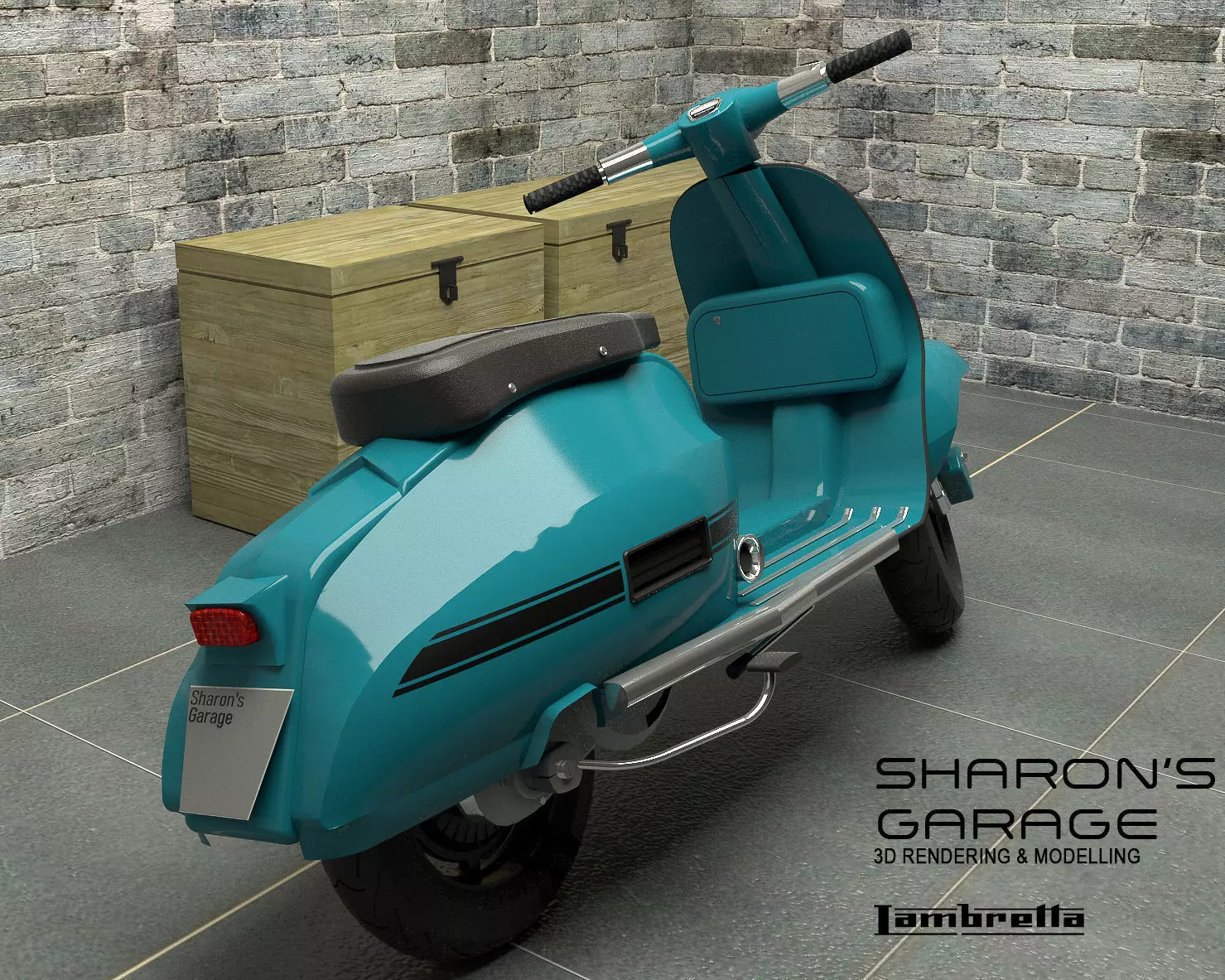 Scooter - Lambretta Low-poly 3D model
