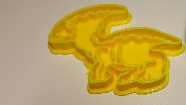Set 5 cutter cookie five cute dinosaur dino 3D print model_4