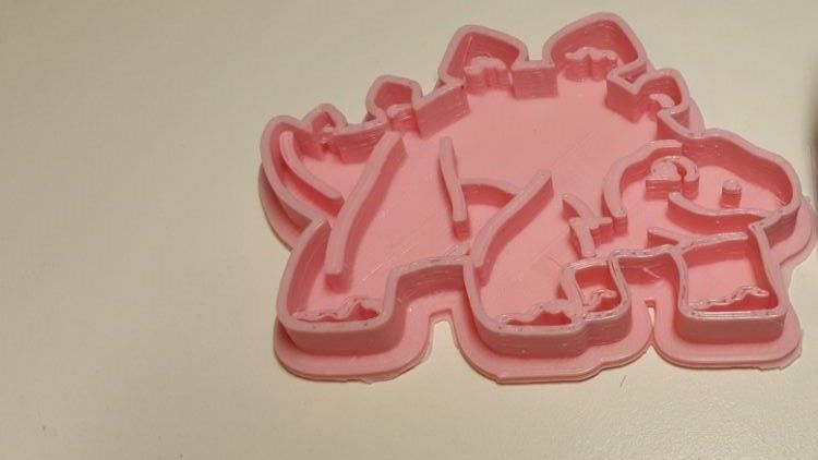 Set 5 cutter cookie five cute dinosaur dino 3D print model_5