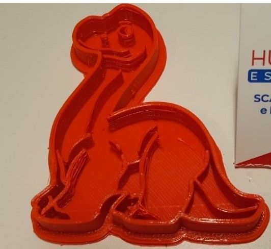Set 5 cutter cookie five cute dinosaur dino 3D print model_3