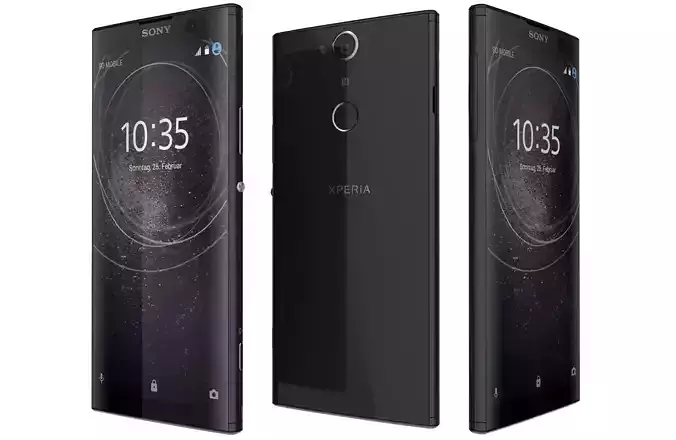 Sony Xperia XA2 Plus Black 3D model