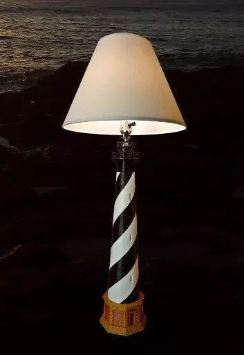 Cape Hatteras Lighthouse Lamp 3D print model_0