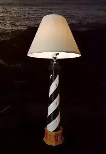 Cape Hatteras Lighthouse Lamp 3D print model Cape Hatteras Lighthouse Lamp 3D print model