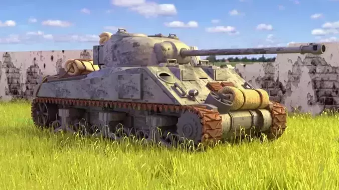 Sherman Firefly Tank WW2 3D model