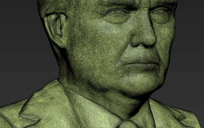 President Donald Trump bust ready for full color 3D printing 3D print model_54