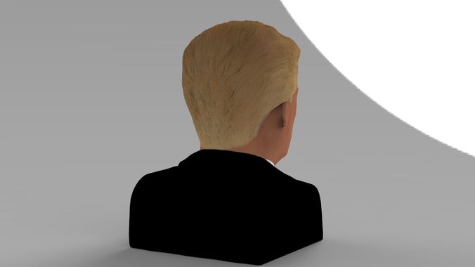 President Donald Trump bust ready for full color 3D printing 3D print model_10