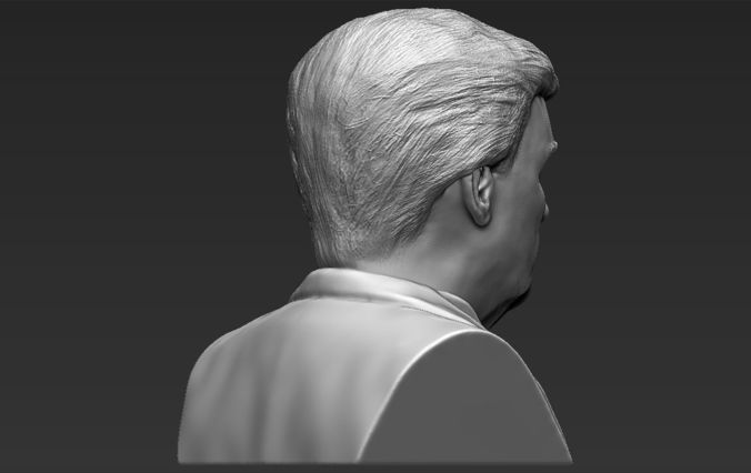 President Donald Trump bust ready for full color 3D printing 3D print model_38