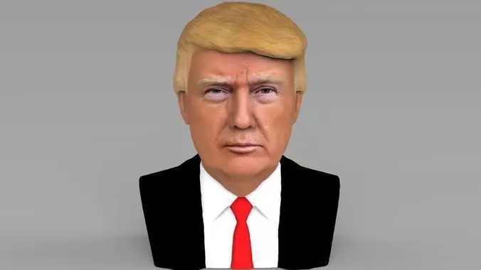 President Donald Trump bust ready for full color 3D printing 3D print model_0