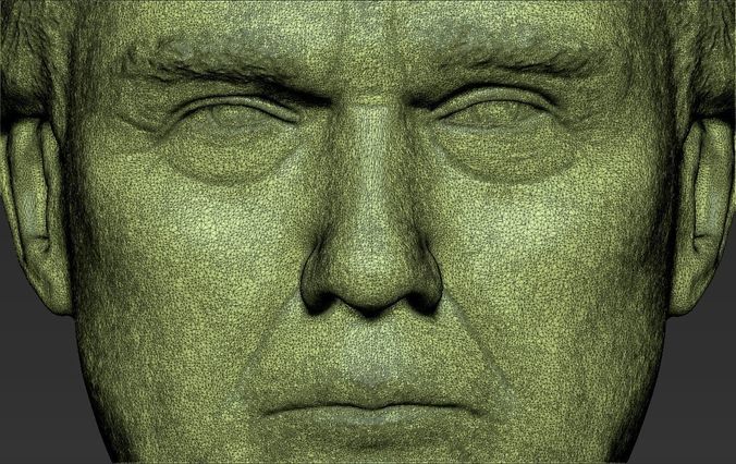 President Donald Trump bust ready for full color 3D printing 3D print model_55
