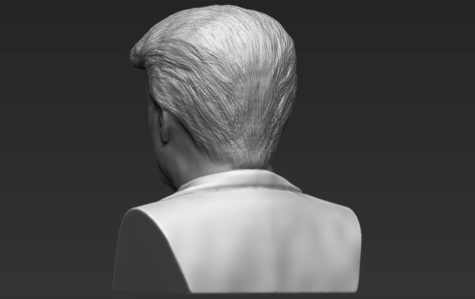 President Donald Trump bust ready for full color 3D printing 3D print model_37