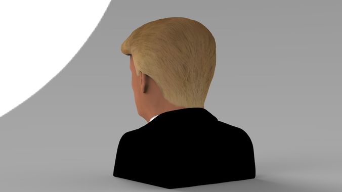 President Donald Trump bust ready for full color 3D printing 3D print model_12