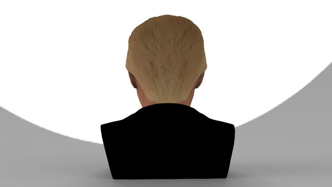 President Donald Trump bust ready for full color 3D printing 3D print model_11