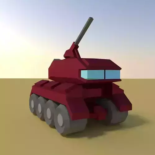 Very Low-poly Artillery Tank