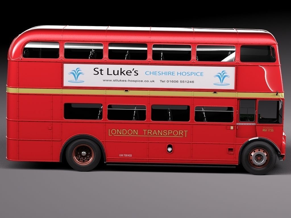 Routemaster London Double Decker Bus 3D model_6