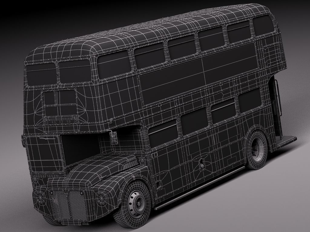 Routemaster London Double Decker Bus 3D model_15