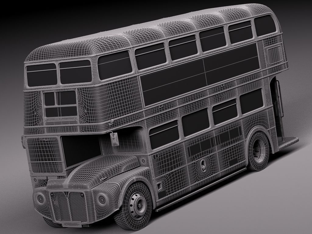 Routemaster London Double Decker Bus 3D model_13