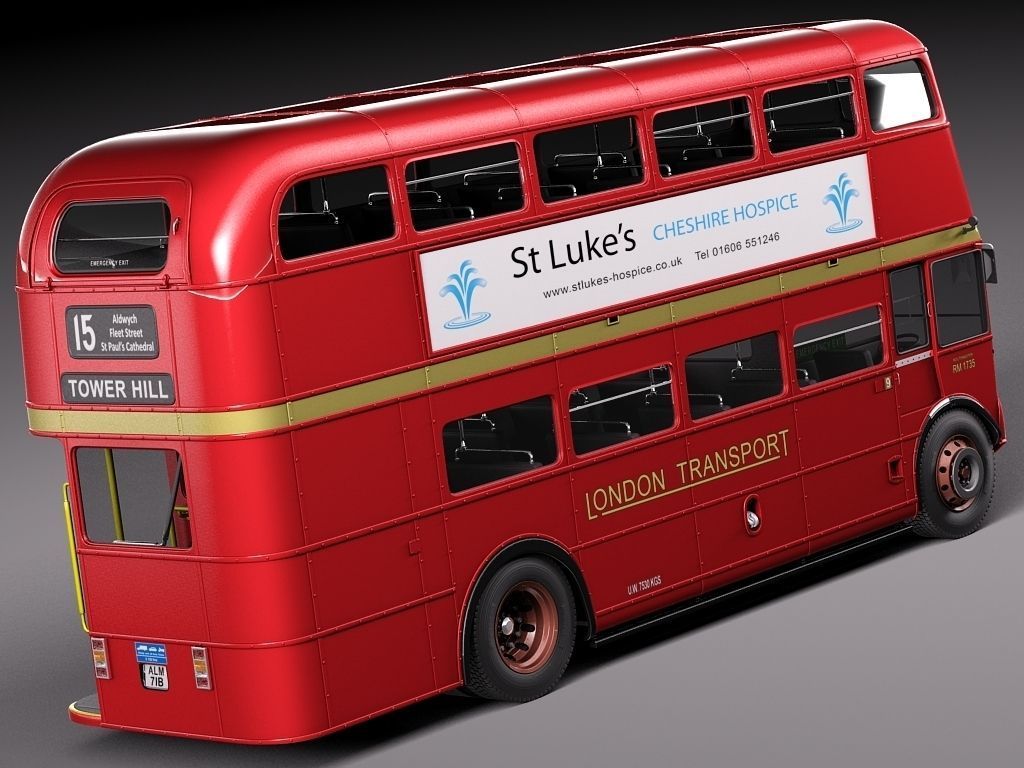 Routemaster London Double Decker Bus 3D model_1