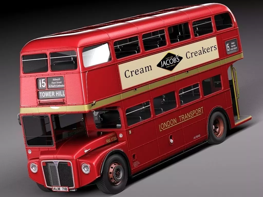 Routemaster London Double Decker Bus 3D model_0