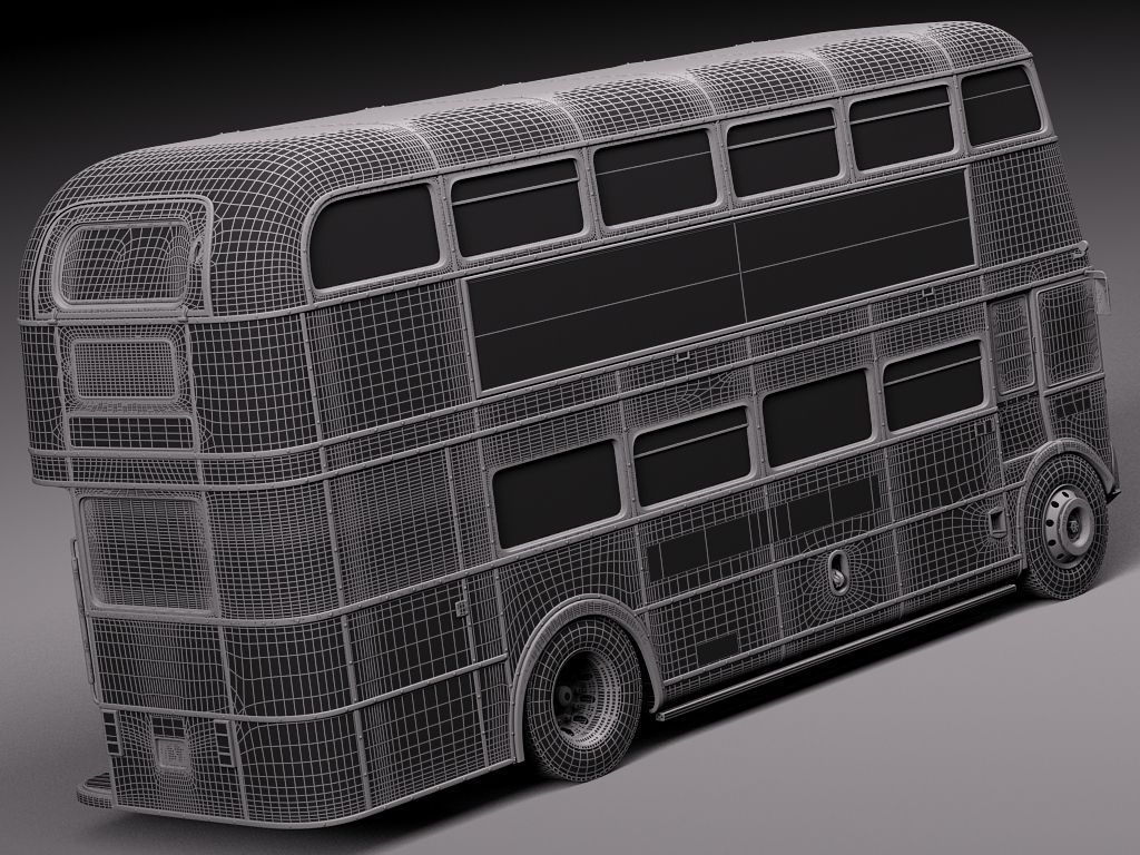 Routemaster London Double Decker Bus 3D model_14