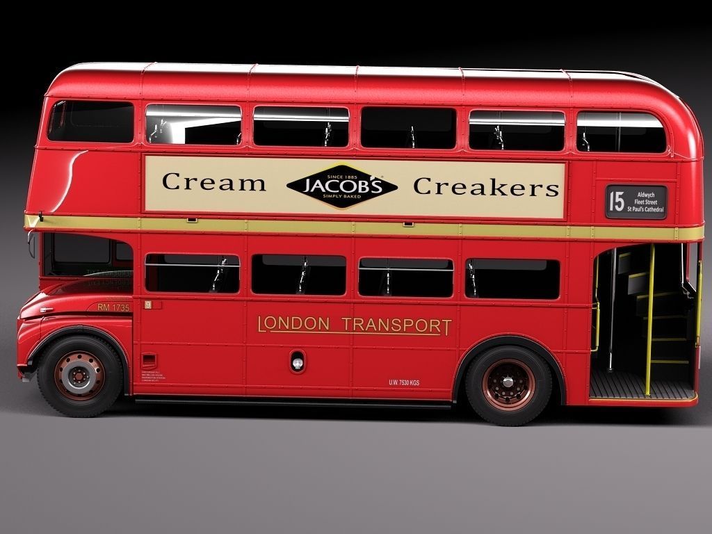 Routemaster London Double Decker Bus 3D model_7