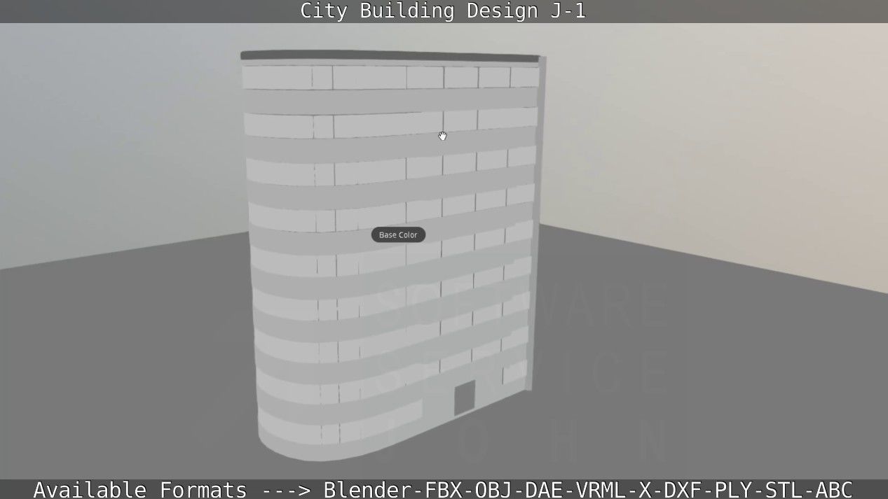 City Building Design J-1 Low-poly 3D model_104