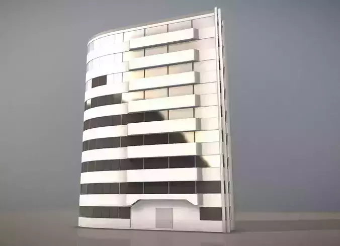City Building Design J-1 Low-poly 3D model