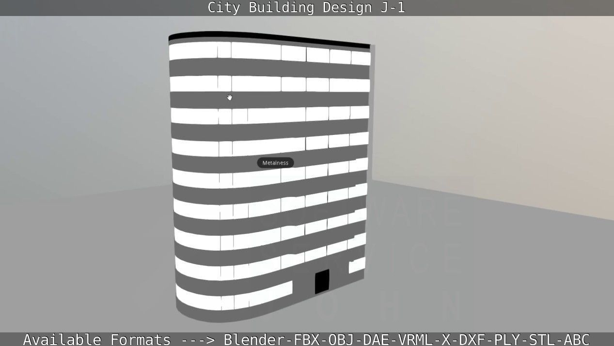 City Building Design J-1 Low-poly 3D model_105
