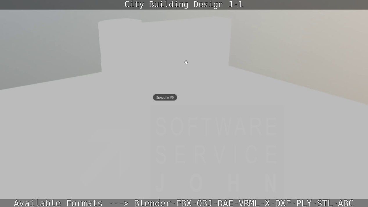 City Building Design J-1 Low-poly 3D model_102