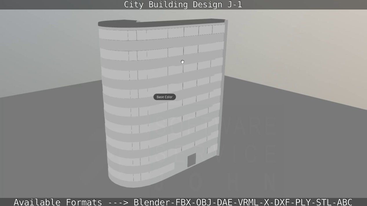 City Building Design J-1 Low-poly 3D model_103