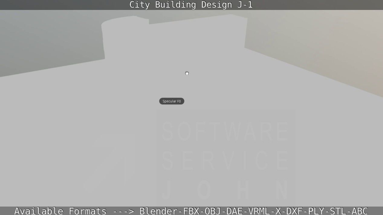 City Building Design J-1 Low-poly 3D model_101
