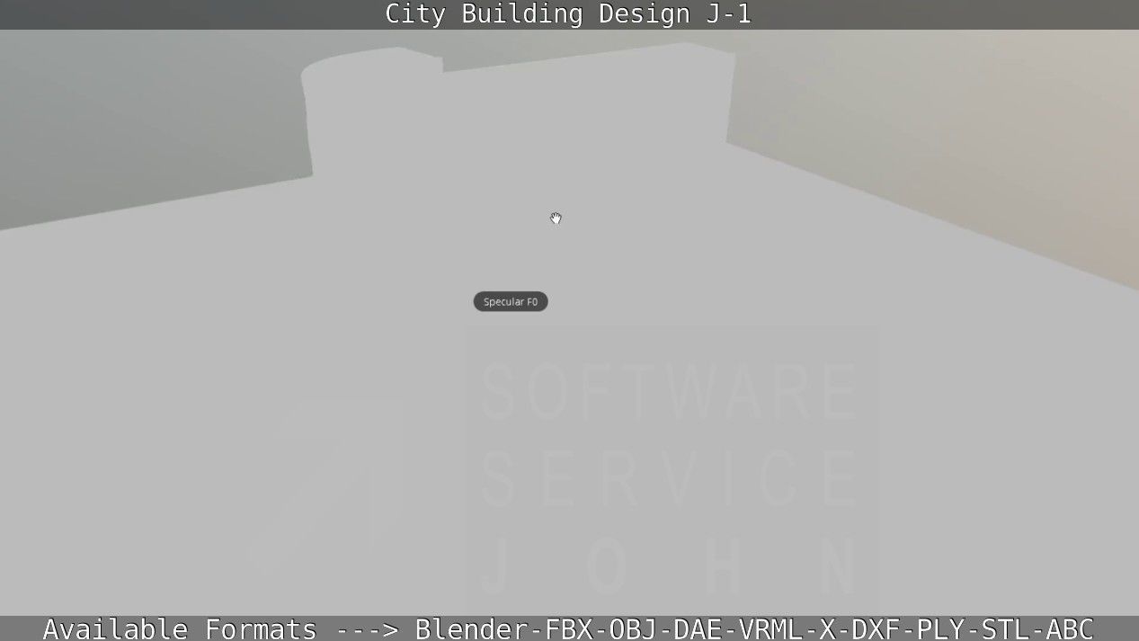 City Building Design J-1 Low-poly 3D model_100