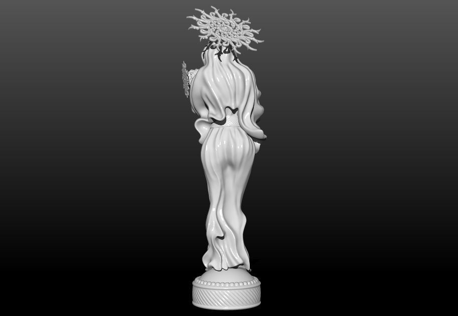 Maria statue of virgin mary 3D print model_3
